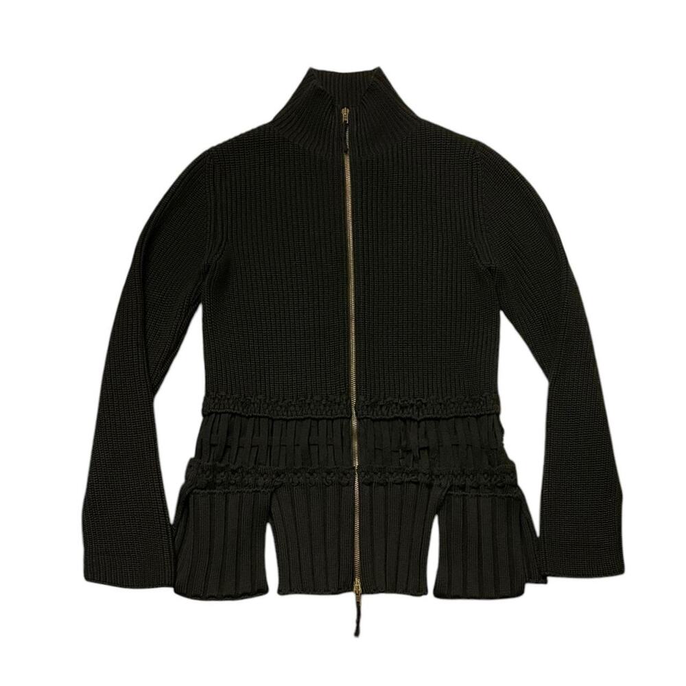 Rare vintage 90s archival Jean Paul Gaultier wool peplum cardigan Size S